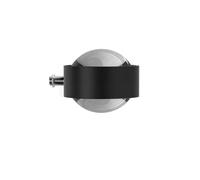 Top Light Puk Mini Mirror Lampada da specchio LED, nero opaco - lente trasparente/lente trasparente