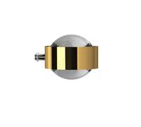 Top Light Puk Mini Mirror Lampada da specchio LED, placcato oro 24 carati - lente trasparente/lente trasparente