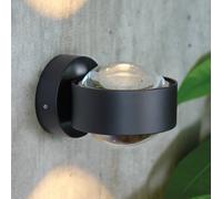 Top Light Puk Mini Wall LED 2x8W lenti chiare, nero opaco Top Light