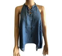 Top Luce IN Jeans Donna salsa Ref 117831 Taglia L Blu Nuovo