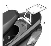 Top Master Raccordo topcase, nero, taglia 25 cm