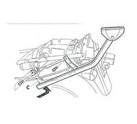 SHAD TOP MASTER SUZUKI GSX750/600 F Raccordo topcase, nero, taglia 65 cm