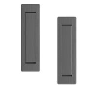 TOP-MAX 2 maniglie a incasso per porte, in acciaio inox grigio da incasso, per mobili e armadi