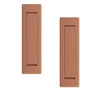 TOP-MAX 2 maniglie a incasso per porte, in acciaio inox rosso antico, per porte da incasso e mobili, per armadio