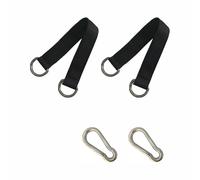 TOP-MAX 2 paia di cinghie per amaca da esterno con ganci in acciaio inox resistenti e sicuri, cinghia per altalena da campeggio, 30 cm x 25 mm (modello standard)