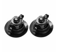 TOP-MAX 2 valvole Boston, tappo universale per valvola di gonfiaggio monouso, chiusura ermetica a spirale per materasso ad aria, piscina gonfiabile, colore nero