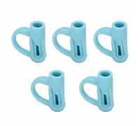 TOP-MAX 5 impugnature ergonomiche per matite per bambini, con anello per dito medio, strumento di scrittura per bambini, correzione scientifica (blu)