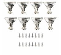 TOP-MAX 8 piedini angolari in stile vintage, puntini con piedini decorati, protezioni decorative in metallo, accessori per il restauro di cofanetti e cassapanche in legno, accessori di fissaggio