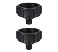 TOP-MAX Adattatore filettato IBC per serbatoio pallet, S60 x 6 mm, filettatura grossa a connettore da 20 mm, connettore per pallet IBC per tubo del serbatoio dell'acqua, nero