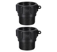 TOP-MAX Adattatore filettato IBC per serbatoio pallet, S60 x 6 mm, filettatura grossa a connettore da 60 mm, connettore per pallet IBC per tubo del serbatoio dell'acqua, nero