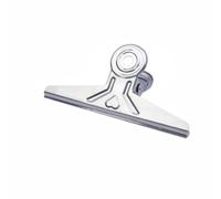 TOP-MAX Clip a forma di bulldog extra large, resistenti, in metallo, con potente molla per una presa forte, per organizzare documenti, poster di grandi dimensioni (S argento)