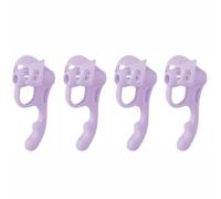 TOP-MAX Confezione da 4 impugnature per matite per bambini, morbide ed ergonomiche, strumento di aiuto per la correzione della postura, materiale scolastico, 4 viola