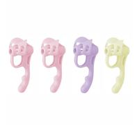 TOP-MAX Confezione da 4 portapenne ergonomiche per bambini, aiuto per la correzione della postura, morbido ispessimento dell'impugnatura per l'inizio della scuola, 2rosa, 1lilla, 1giallo