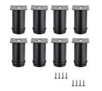 TOP-MAX Confezione da 8 piedini regolabili per mobili, in acciaio inox, con cuscinetti antiscivolo, per armadi, tavoli, divani, cassettiere (100 mm)