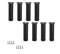 TOP-MAX Confezione da 8 piedini regolabili per mobili, in acciaio inox, con cuscinetti antiscivolo, per armadi, tavoli, divani, cassettiere (200 mm)