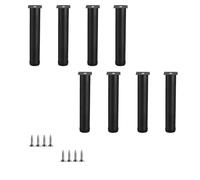 TOP-MAX Confezione da 8 piedini regolabili per mobili, in acciaio inox, con cuscinetti antiscivolo, per armadi, tavoli, divani, cassettiere (250 mm)