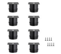 TOP-MAX Confezione da 8 piedini regolabili per mobili, in acciaio inox, con cuscinetti antiscivolo, per armadi, tavoli, divani, cassettiere (50 mm)