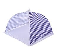 TOP-MAX - Coprischermo a rete pop-up per alimenti, per tenda, ombrello riutilizzabile e pieghevole, protezione per torte e frutta, colore: blu