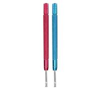TOP-MAX Kit di riparazione per orologiaio, estrattore a leva, per riparatori, dilettanti, 2 pezzi (blu e rosso)