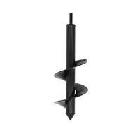 TOP-MAX Trapano a mano, da giardino, trapano a spirale, per piantare e forare, gambo esagonale da 3/8", strumento di scavo nero [10 x 30 cm]