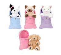 TOP Model Peluche di cani e gatti in sacco a pelo un Personaggio a Scelta