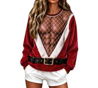 Top natalizio da donna, design del Regno Unito, accogliente e chic | La divertente felpa natalizia da donna offre il massimo comfort ed estetica chic, essenziale per migliorare la vestibilità.