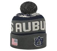 Top of the world ncaa-salute to USA military-cuffed Knit pom Beanie Hat, Uomo, Auburn Tigers, One Size Fits Most
