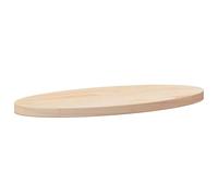 Top ovale in legno di pino massiccio, 60 x 30 x 2,5 cm, non finished Natural Pine Desk Top per caffè fai da te, side, bar, tavolette in legno durevole
