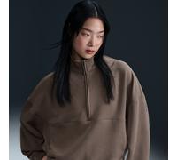 Top oversize con zip a metà lunghezza Dri-FIT Nike 24.7 ImpossiblySoft - Donna - Marrone S (IT 40-42)