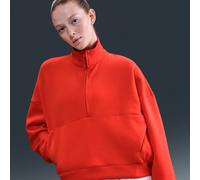 Top oversize con zip a metà lunghezza Dri-FIT Nike 24.7 ImpossiblySoft - Donna - Rosso S (IT 40-42)