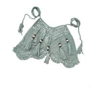Top per bikini Frange Bohemien Plage Top per bikini Frange Bohemien | , texture bohème unique, style artisanal, idéal plage piscine, look élégant(turquoise M)