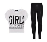 Top Per Ragazze Set Di Leggings E Crop Top Designer Per Ragazze 7-13 Anni