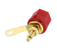 Top Post - Connettori terminali batteria, 20 pezzi, placcati oro, per altoparlanti, set di prese a banana (piccolo rosso)