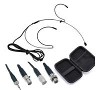 Top Quality HM300 Nero HeadMic Auricolare Microfono Per Sennheiser Shure AKG MiPro Audio Technica 3Pin 4pin 3.5mm Custodia con cerniera