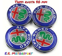 TOP QUALITY SET Tappi coprimozzo 50 mm NEW MODEL Alfa Romeo MITO
