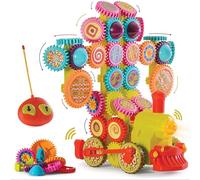 Top Race Giocattolo per la Costruzione di Treni ad Ingranaggi mobili telecomandati con luci e Suoni (98 Pezzi)