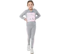 Top Ragazze Bambini Gang Stampa con Cappuccio Corto & Legging Riposo Set 7-13 Yr