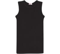 Top Senza Maniche Ribes Nero 100% Cotone Moda T-Shirt Bambina 5-13 Anni