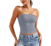 Top Senza Spalline Donna Crop Tops Tube Top a Fascia, Sexy, a Tubo, Slim Fit, Senza Spalline, con Spalle Scoperte, Y2k, alla Moda, Abbigliamento Estivo, con Schiena Scoperta, Tops Estivo