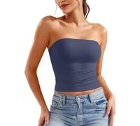 Top Senza Spalline Donna Crop Tops Tube Top a Fascia, Sexy, a Tubo, Slim Fit, Senza Spalline, con Spalle Scoperte, Y2k, alla Moda, Abbigliamento Estivo, con Schiena Scoperta, Tops Estivo