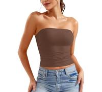 Top Senza Spalline Donna Crop Tops Tube Top a Fascia, Sexy, a Tubo, Slim Fit, Senza Spalline, con Spalle Scoperte, Y2k, alla Moda, Abbigliamento Estivo, con Schiena Scoperta, Tops Estivo