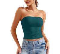 Top Senza Spalline Donna Crop Tops Tube Top a Fascia, Sexy, a Tubo, Slim Fit, Senza Spalline, con Spalle Scoperte, Y2k, alla Moda, Abbigliamento Estivo, con Schiena Scoperta, Tops Estivo