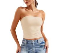 Top Senza Spalline Donna Crop Tops Tube Top a Fascia, Sexy, a Tubo, Slim Fit, Senza Spalline, con Spalle Scoperte, Y2k, alla Moda, Abbigliamento Estivo, con Schiena Scoperta, Tops Estivo
