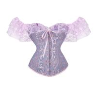 Top Slim Fit Con Ruches In Pizzo Off-Shoulder Floral Punk Per Donne Gothic