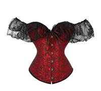 Top Slim Fit Con Ruches In Pizzo Off-Shoulder Floral Punk Per Donne Gothic