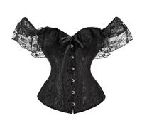Top Slim Fit Con Ruches In Pizzo Off-Shoulder Floral Punk Per Donne Gothic