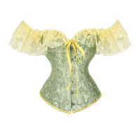 Top Slim Fit Con Ruches In Pizzo Off-Shoulder Floral Punk Per Donne Gothic