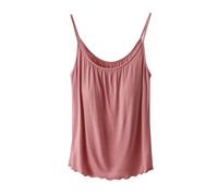Top spaghetti sciolto da donna UK, top senza maniche con imbottitura integrata, rosa, XL