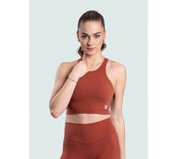 Top sportivo corto da donna BrainMax, marrone Dimensione: L