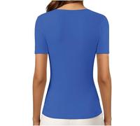 Top Sportivo Donna - Maniche Corte, Reggiseno Integrato, Senza Cuciture, Slim Fit, Perfetto per Training e Look Casual